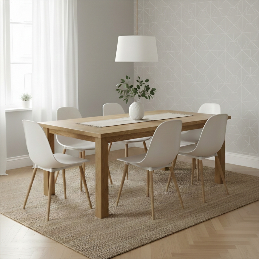 Luster na sajli AIDA 1xE27/60W/230V promjer 35 cm hrast/smeđa/bijela