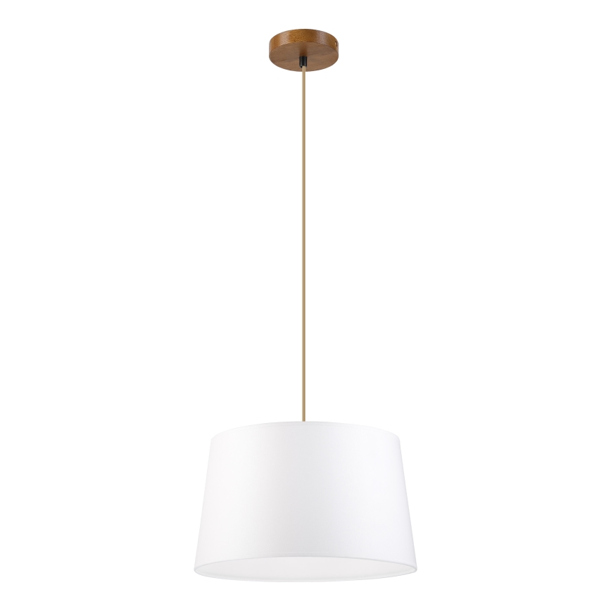 Luster na sajli AIDA 1xE27/60W/230V promjer 35 cm hrast/smeđa/bijela