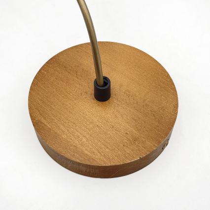 Luster na sajli AIDA 1xE27/60W/230V promjer 35 cm hrast/smeđa/bijela