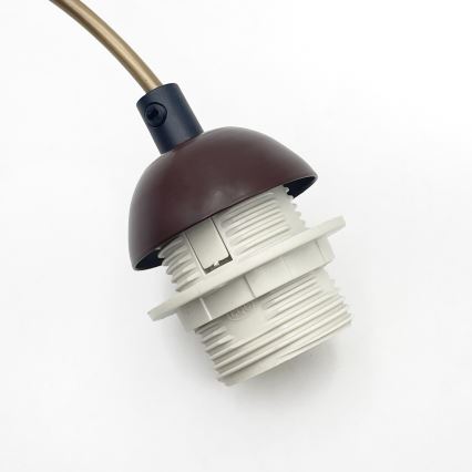 Luster na sajli AIDA 1xE27/60W/230V promjer 35 cm hrast/smeđa/bijela