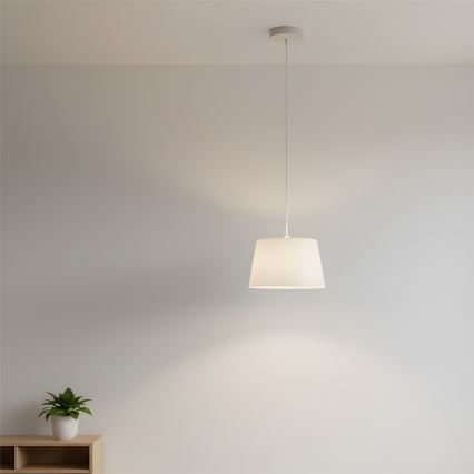 Luster na sajli AIDA 1xE27/60W/230V Ø 25 cm hrast/bijela