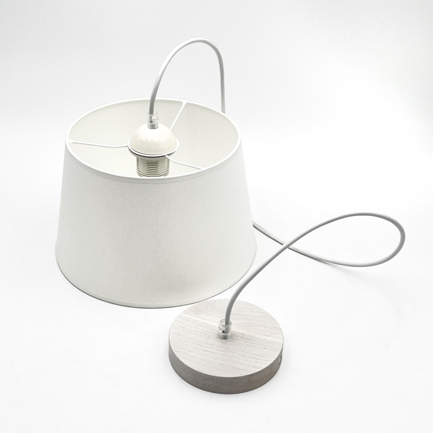 Luster na sajli AIDA 1xE27/60W/230V Ø 25 cm hrast/bijela