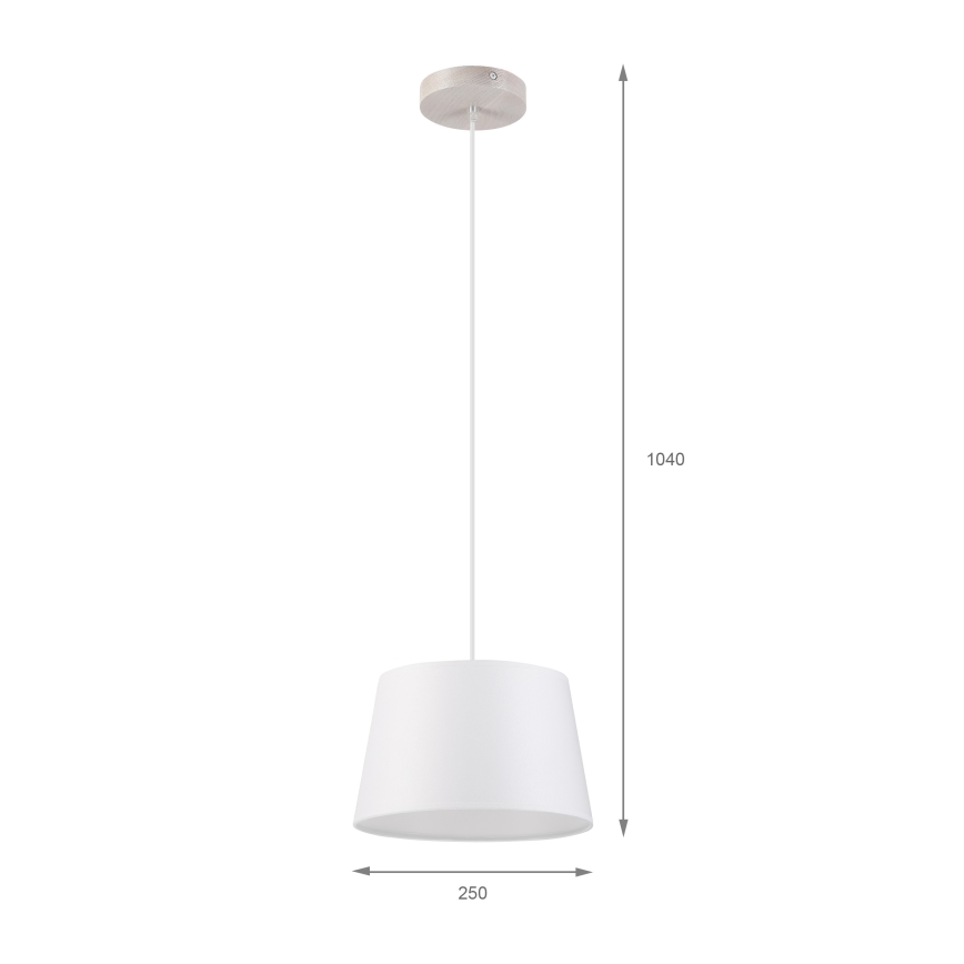 Luster na sajli AIDA 1xE27/60W/230V Ø 25 cm hrast/bijela
