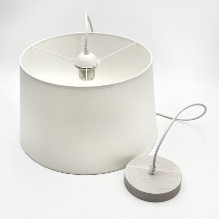 Luster na sajli AIDA 1xE27/60W/230V Ø 35 cm hrast/bijela