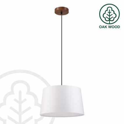 Luster na sajli AIDA 1xE27/60W/230V Ø 35 cm hrast/orah/bijela