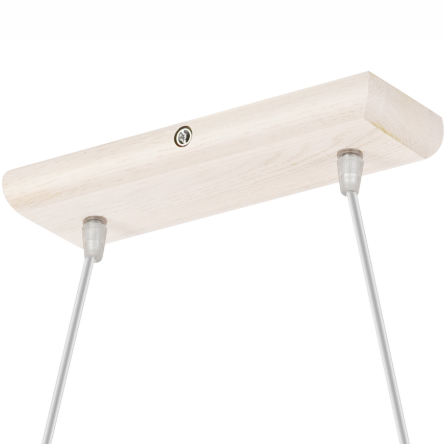 Luster na sajli AIDA 2xE27/60W/230V Ø 35 cm hrast/bijela