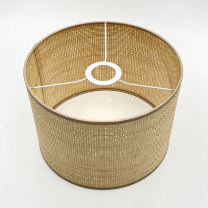 Luster na sajli AIDA 3xE27/15W/230V Ø 25 cm hrast/rafija