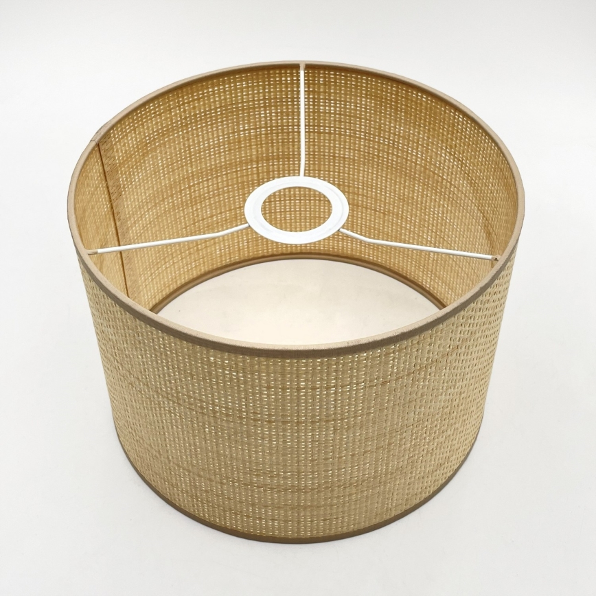 Luster na sajli AIDA 3xE27/15W/230V Ø 25 cm hrast/rafija