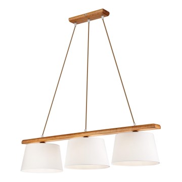 Luster na sajli AIDA 3xE27/60W/230V hrast