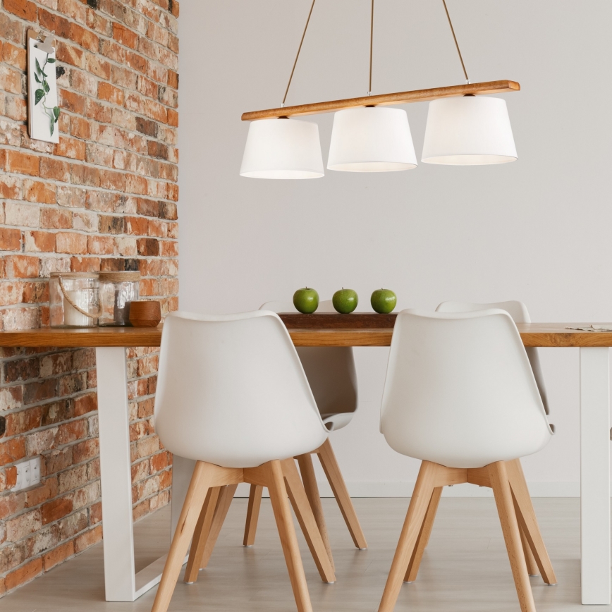 Luster na sajli AIDA 3xE27/60W/230V hrast
