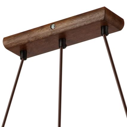 Luster na sajli AIDA 3xE27/60W/230V Ø 25 cm hrast/orah