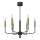 Luster na sajli AKASYA 6xE14/15W/230V crna/zlatna