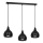 Luster na sajli AKTAN 3xE27/60W/230V crna