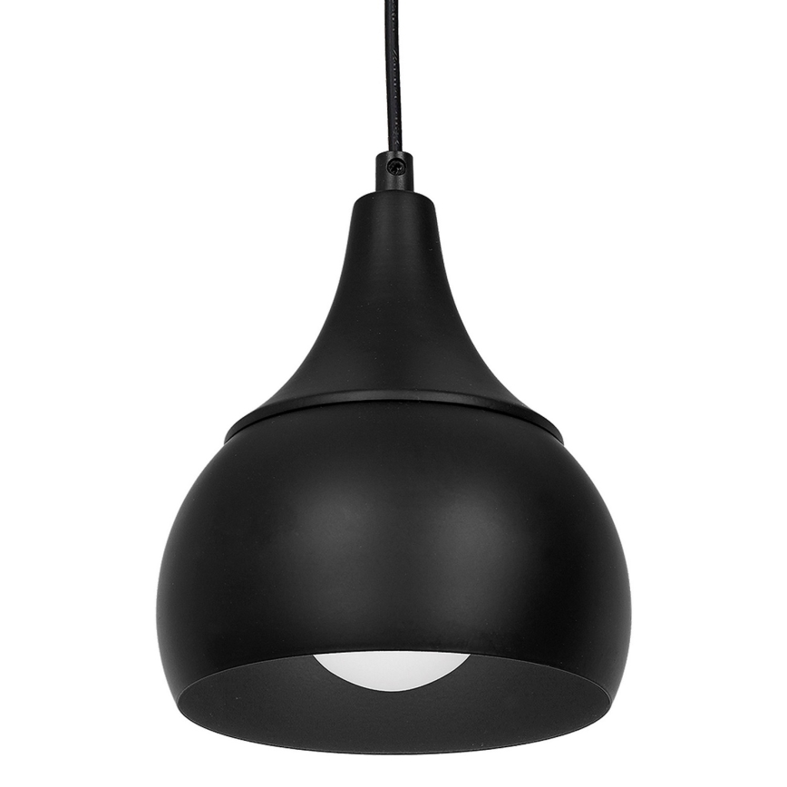 Luster na sajli AKTAN 5xE27/60W/230V crna okrugli