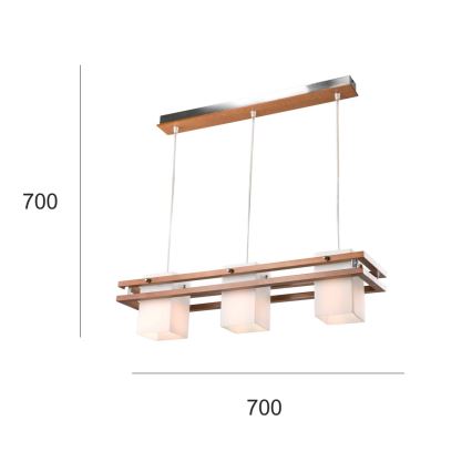 Luster na sajli ALAN 3xE27/60W/230V