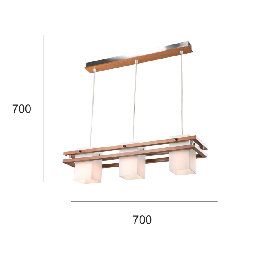Luster na sajli ALAN 3xE27/60W/230V