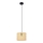Luster na sajli ALBA 1xE27/15W/230V pr. 20 cm ratan/crna