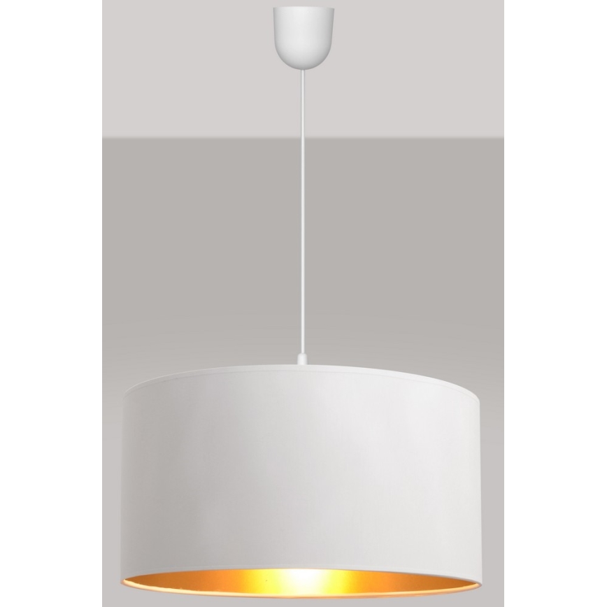 Luster na sajli ALBA 1xE27/15W/230V pr. 40 cm bijela/zlatna