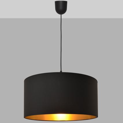 Luster na sajli ALBA 1xE27/15W/230V pr. 40 cm crna/zlatna