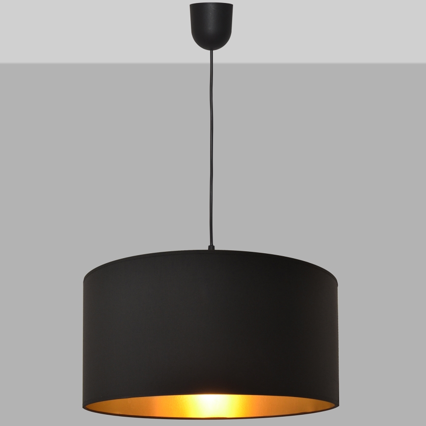 Luster na sajli ALBA 1xE27/15W/230V pr. 40 cm crna/zlatna