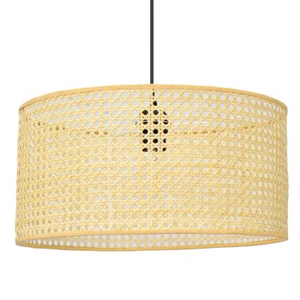 Luster na sajli ALBA 1xE27/15W/230V pr. 40 cm ratan/crna