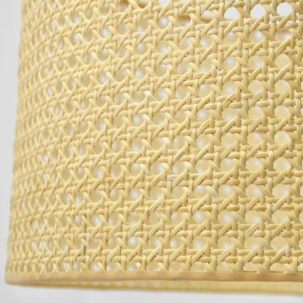 Luster na sajli ALBA 1xE27/15W/230V pr. 40 cm ratan/crna
