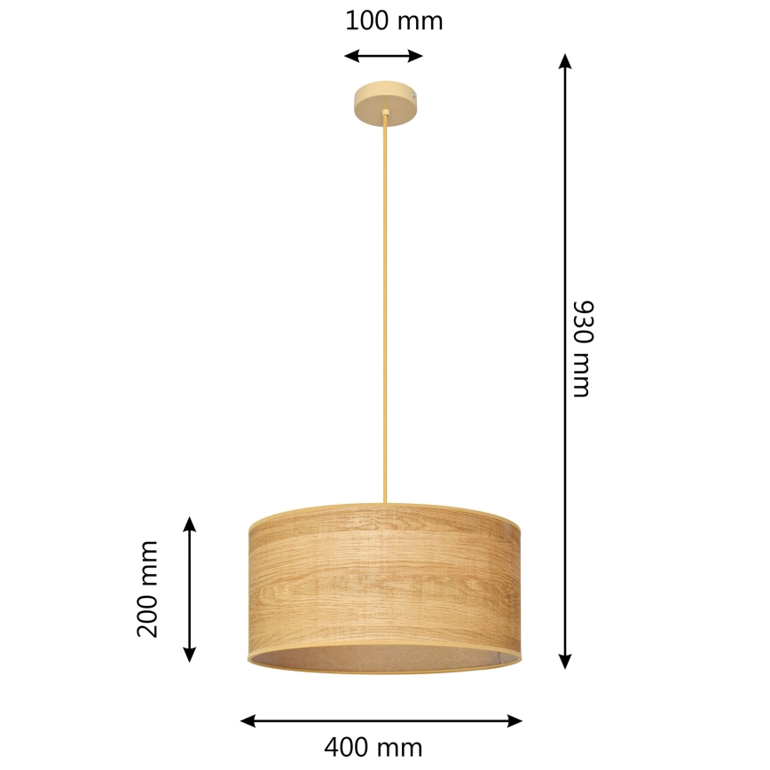 Luster na sajli ALBA 1xE27/15W/230V pr. 40 cm smeđa