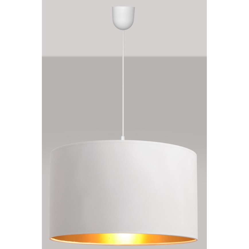 Luster na sajli ALBA 1xE27/15W/230V pr. 45 cm bijela/zlatna