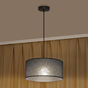 Luster na sajli ALBA 1xE27/15W/230V Ø 45 cm siva
