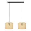 Luster na sajli ALBA 2xE27/15W/230V ratan/crna