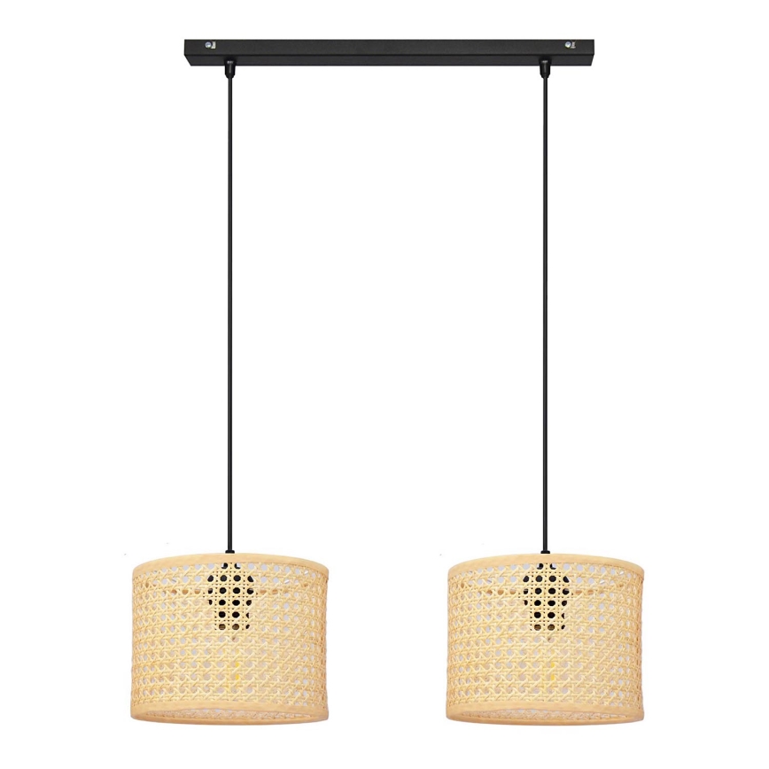 Luster na sajli ALBA 2xE27/15W/230V ratan/crna