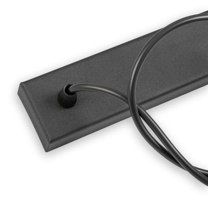 Luster na sajli ALBA 3xE27/15W/230V crna/smeđa