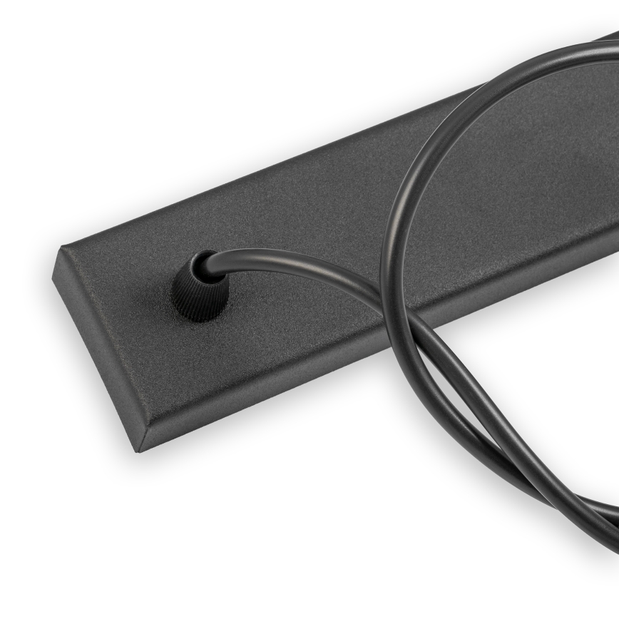 Luster na sajli ALBA 3xE27/15W/230V crna/smeđa