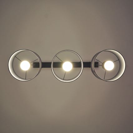 Luster na sajli ALBA 3xE27/15W/230V siva