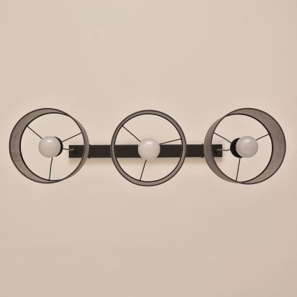 Luster na sajli ALBA 3xE27/15W/230V siva