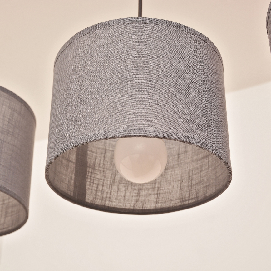 Luster na sajli ALBA 3xE27/15W/230V siva