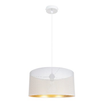 Luster na sajli ALDO 1xE27/60W/230V pr. 40 cm bijela