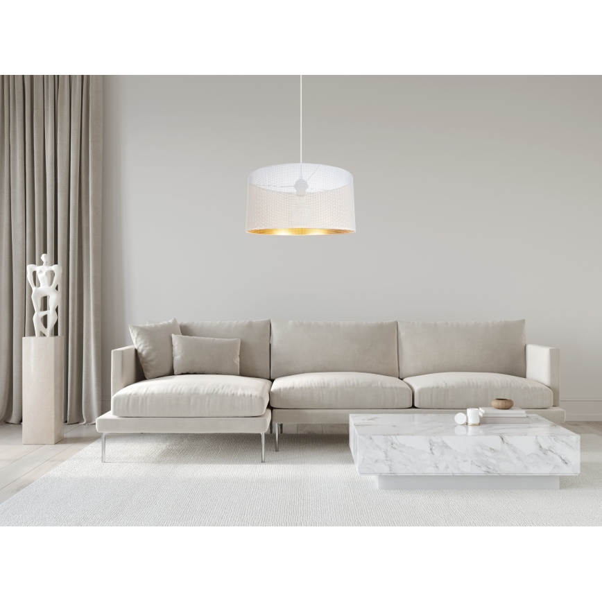 Luster na sajli ALDO 1xE27/60W/230V pr. 40 cm bijela