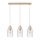 Luster na sajli ALESSANDRO 3xE27/60W/230V hrast