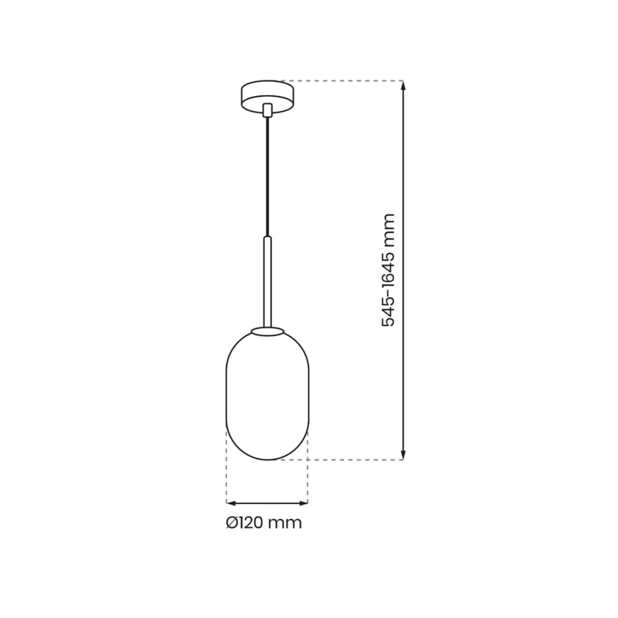 Luster na sajli ALIAS 1xG9/8W/230V pr. 12 cm crna/siva