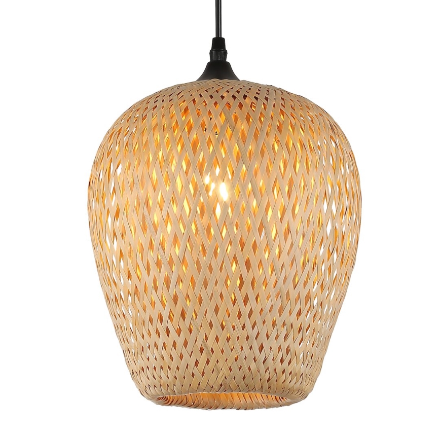 Luster na sajli ALMA 1xE27/60W/230V pr. 23 cm bambus