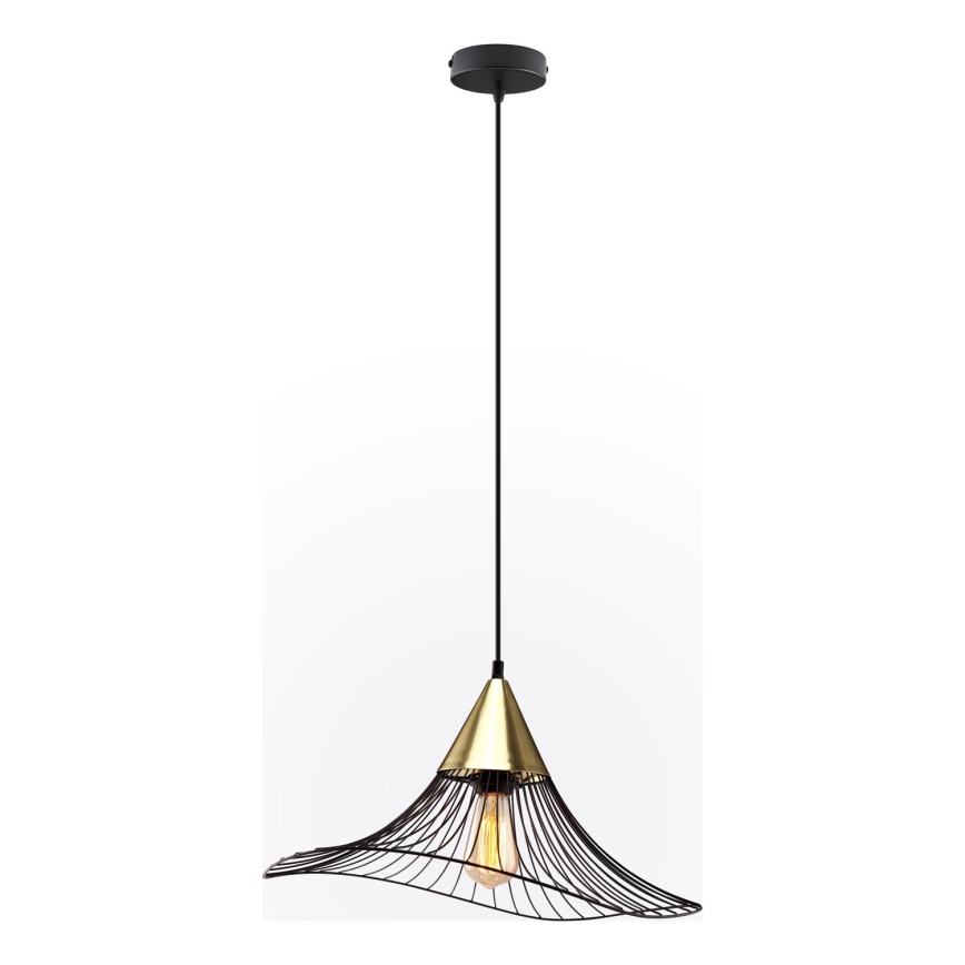 Luster na sajli ALURA 1xE27/60W/230V pr. 50 cm crna