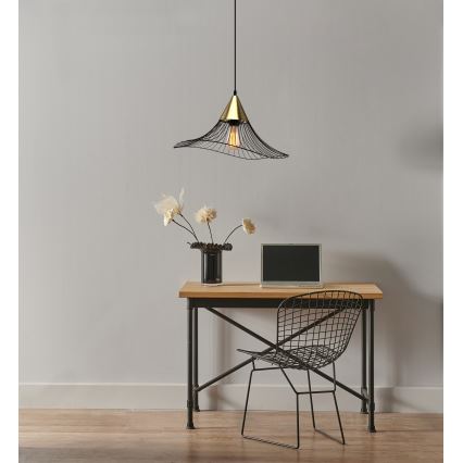 Luster na sajli ALURA 1xE27/60W/230V pr. 50 cm crna