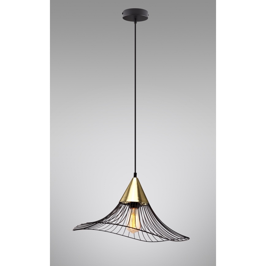 Luster na sajli ALURA 1xE27/60W/230V pr. 50 cm crna
