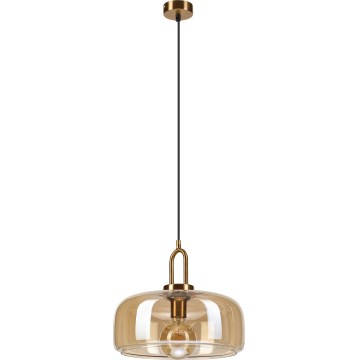 Luster na sajli AMAYA 1xE27/15W/230V zlatna/dimljeno bež