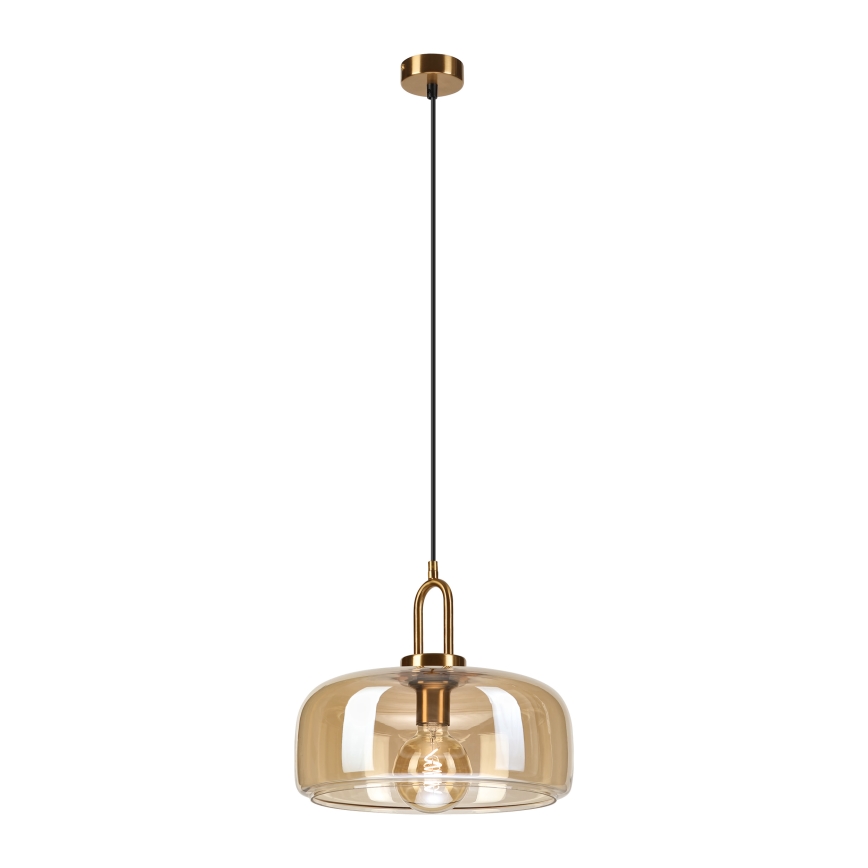 Luster na sajli AMAYA 1xE27/15W/230V zlatna/dimljeno bež