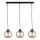 Luster na sajli AMBRE BLACK 3xE27/60W/230V crna/dimna smeđa