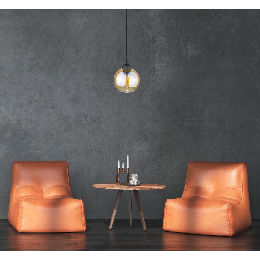 Luster na sajli AMBRE WOOD 1xE27/60W/230V