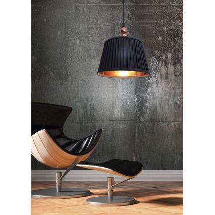Luster na sajli AMORE 1xE27/60W/230V crna