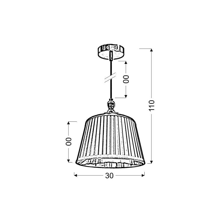Luster na sajli AMORE 1xE27/60W/230V crna